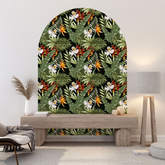 Arch Wall Sticker - Botanical pattern