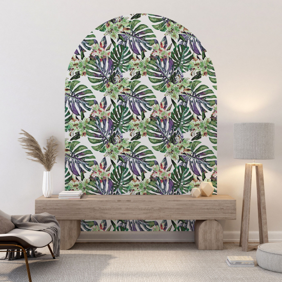 Arch Wall Sticker - Botanical pattern