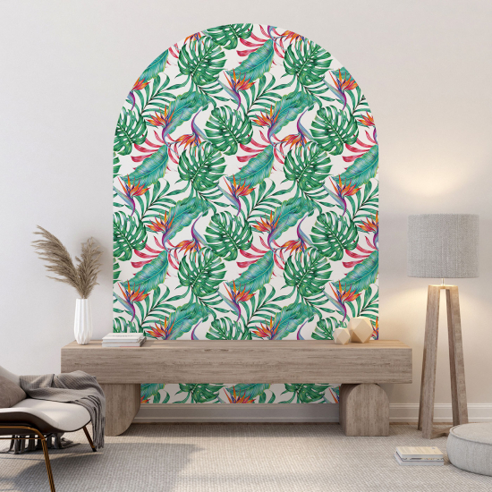 Arch Wall Sticker - Botanical pattern