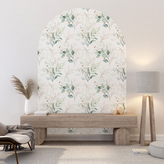 Arch Wall Sticker - Botanical pattern