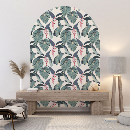 Arch Wall Sticker - Botanical pattern