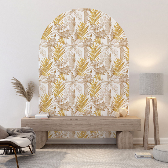 Arch Wall Sticker - Botanical pattern