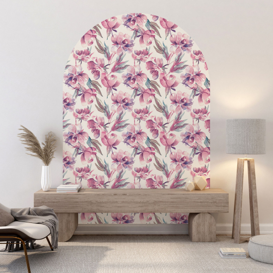 Arch Wall Sticker - Floral pattern