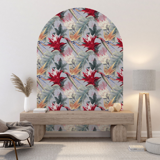 Arch Wall Sticker - Floral pattern