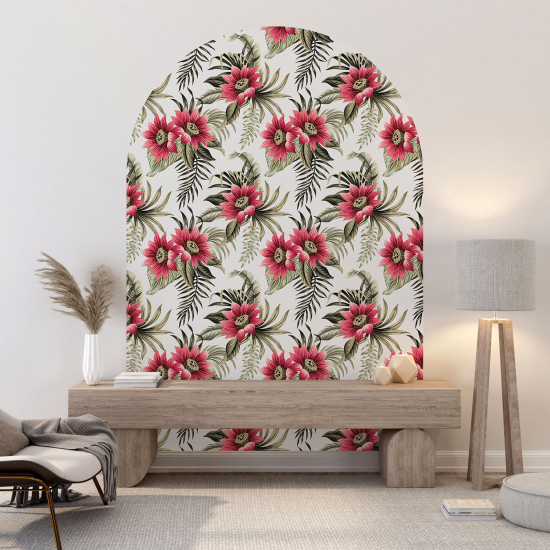 Arch Wall Sticker - Floral pattern