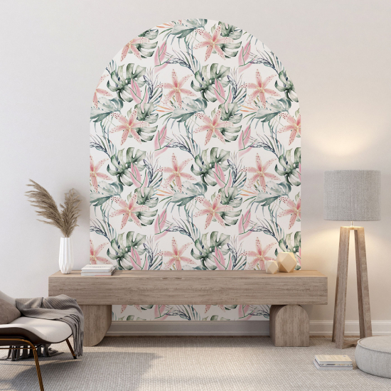 Arch Wall Sticker - Floral pattern