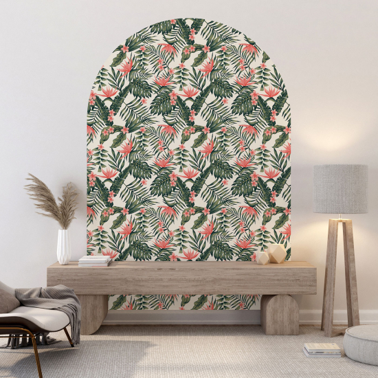 Arch Wall Sticker - Floral pattern