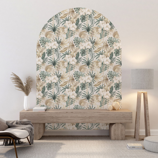 Arch Wall Sticker - Floral pattern