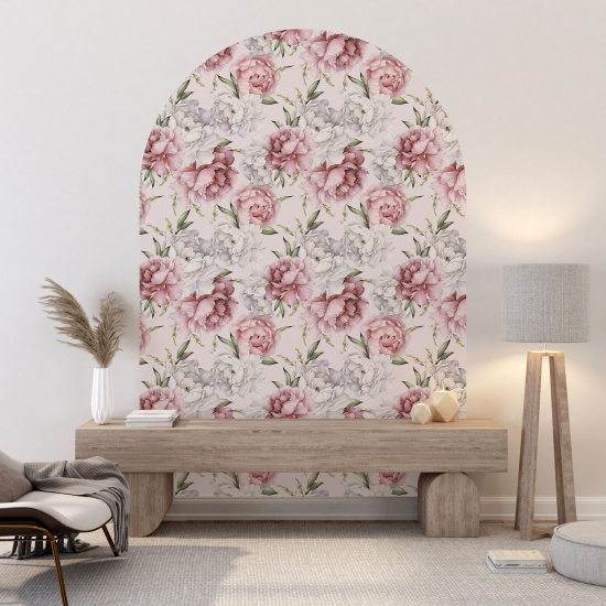 Arch Wall Sticker - Floral pattern