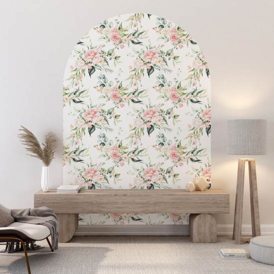 Arch Wall Sticker - Floral pattern