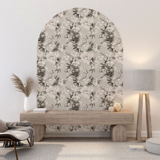 Arch Wall Sticker - Floral pattern