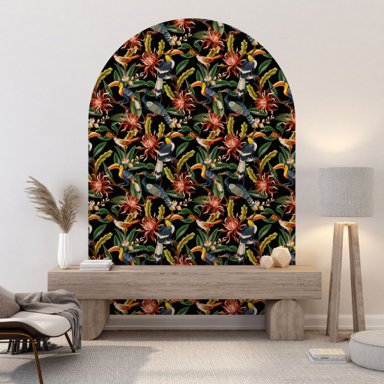 Arch Wall Sticker - Floral pattern