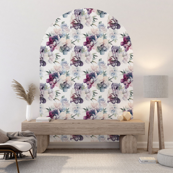 Arch Wall Sticker - Floral pattern