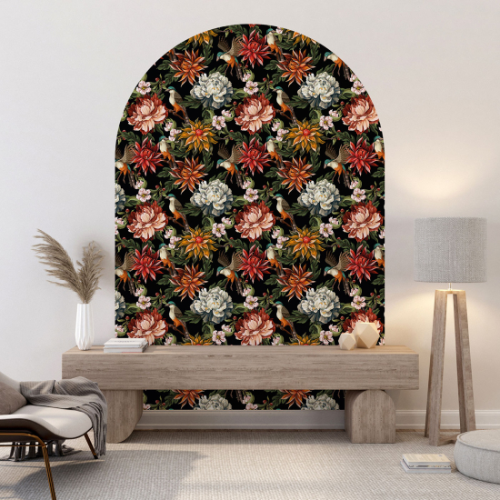 Arch Wall Sticker - Floral pattern