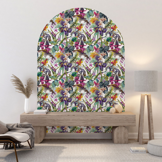 Arch Wall Sticker - Floral pattern