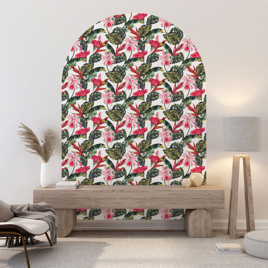 Arch Wall Sticker - Floral pattern