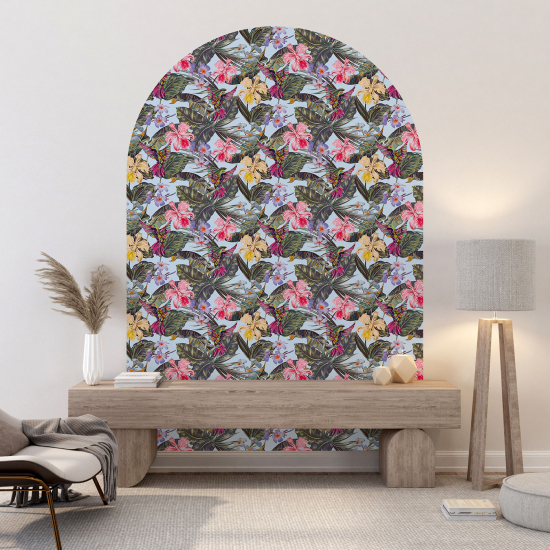 Arch Wall Sticker - Floral pattern