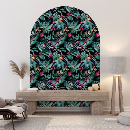 Arch Wall Sticker - Floral pattern