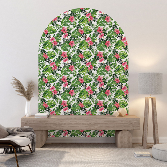 Arch Wall Sticker - Floral pattern