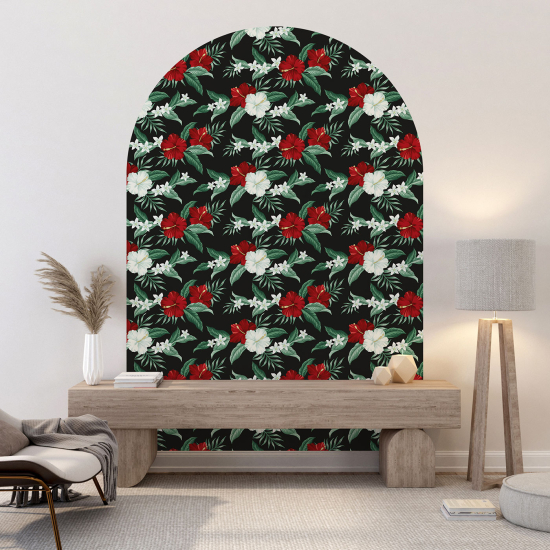 Arch Wall Sticker - Floral pattern