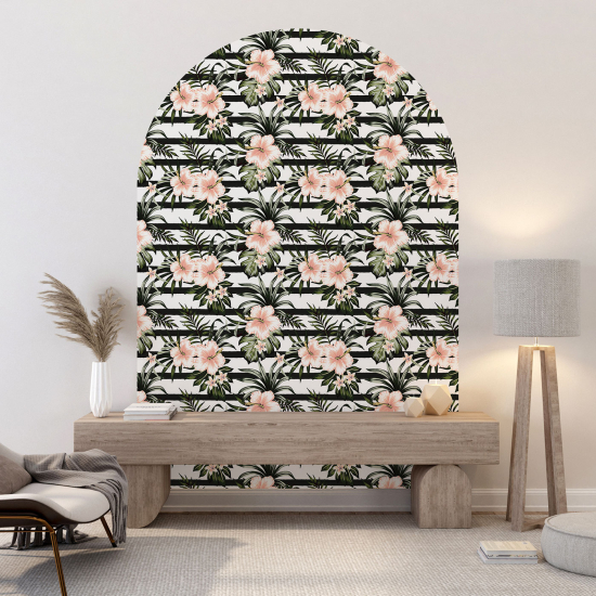 Arch Wall Sticker - Floral pattern