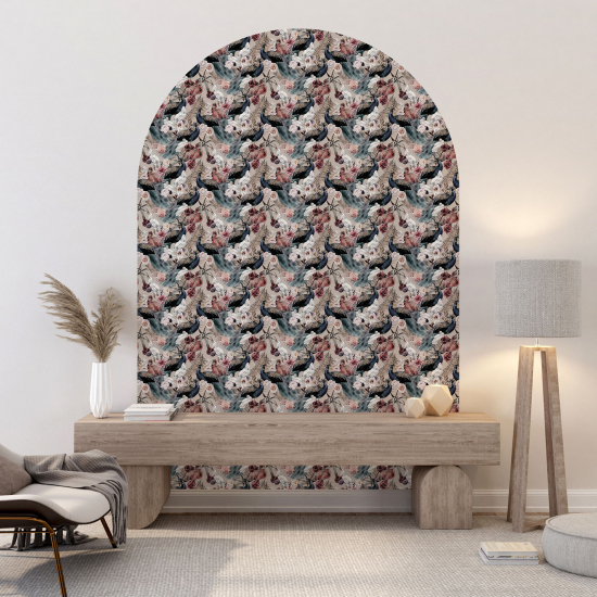 Arch Wall Sticker - Floral pattern