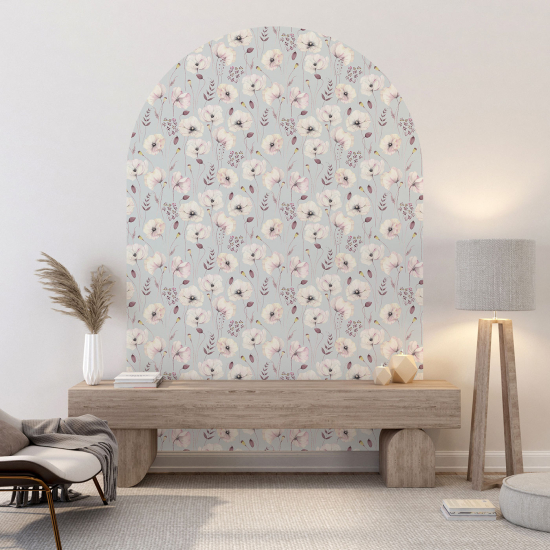 Arch Wall Sticker - Floral pattern