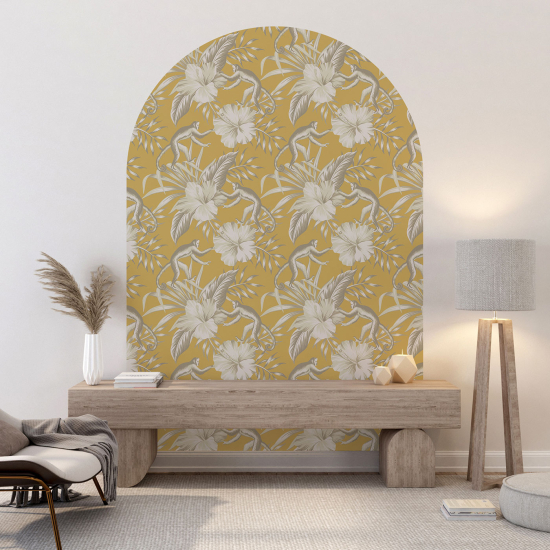 Arch Wall Sticker - Flowers Animals