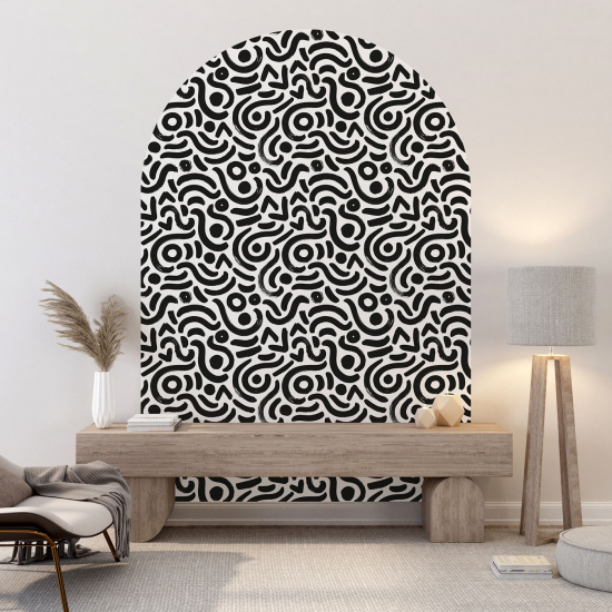 Arch Wall Sticker - Graphic pattern