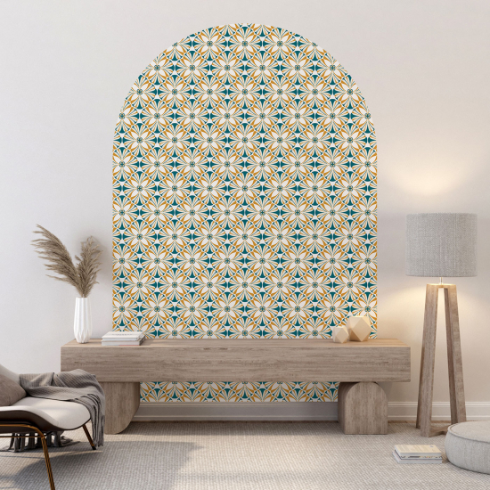 Arch Wall Sticker - Mosaic Flowers