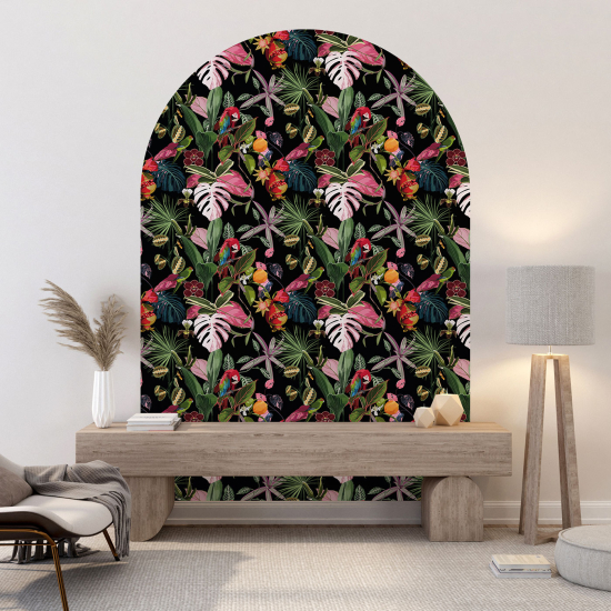 Arch Wall Sticker - Tropical pattern