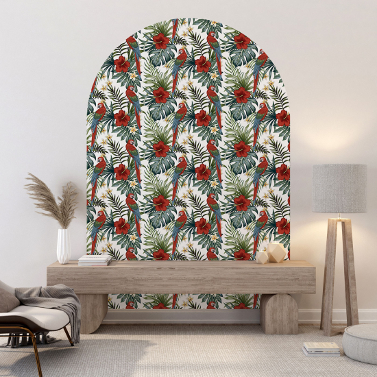 Arch Wall Sticker - Tropical pattern