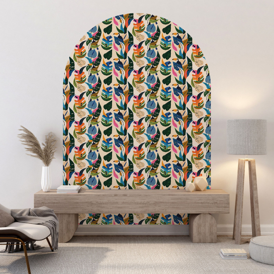 Arch Wall Sticker - Tropical pattern