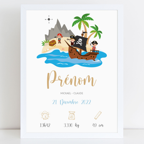 Baby birth poster - Pirates