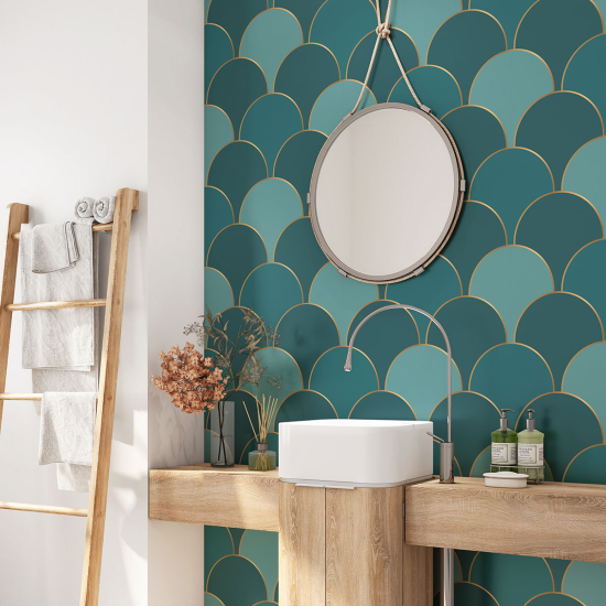 Bathroom Self Adhesive - Elegant pattern