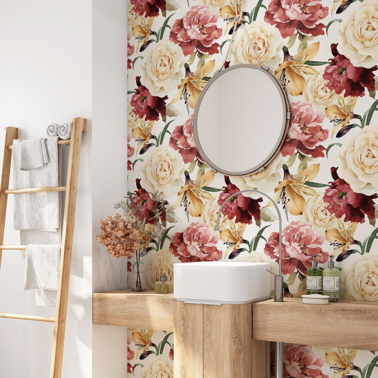 Bathroom Self Adhesive - Flowers