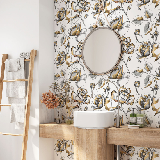 Bathroom Self Adhesive - Flowers