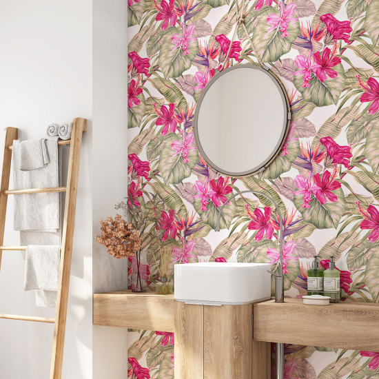 Bathroom Self Adhesive - Flowers