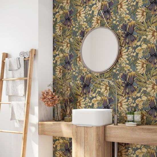 Bathroom Self Adhesive - Flowers