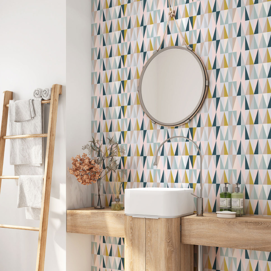 Bathroom Self Adhesive - Geometric Pattern