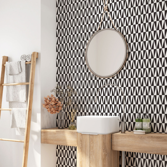 Bathroom Self Adhesive - Geometric Pattern