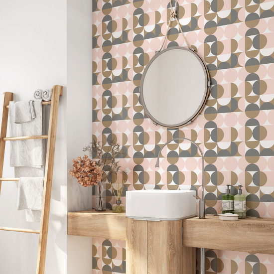 Bathroom Self Adhesive - Geometric Pattern