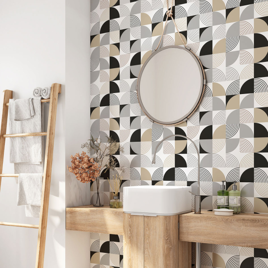 Bathroom Self Adhesive - Geometric pattern