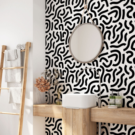 Bathroom Self Adhesive - Graphic Pattern