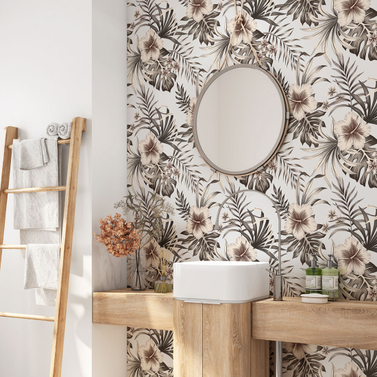 Bathroom Self Adhesive - Tropical Leaves