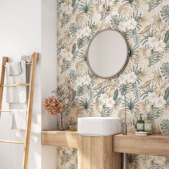 Bathroom Self Adhesive - Tropical Leaves