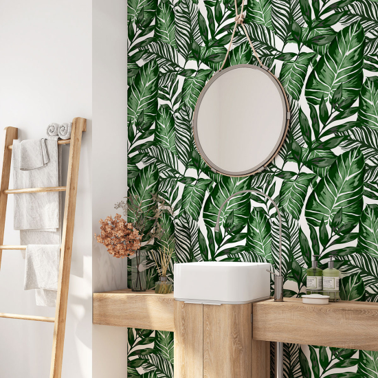 Bathroom Self Adhesive - Tropical Leaves