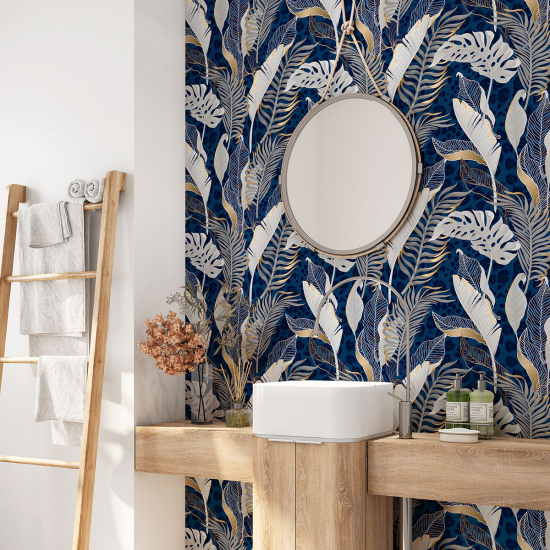 Bathroom Self Adhesive - Tropical Leaves