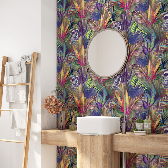 Bathroom Self Adhesive - Tropical Leaves