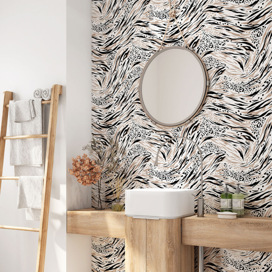 Bathroom Self Adhesive - Zebra Pattern